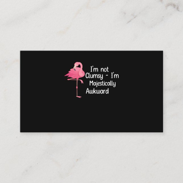 Majestiskt Awkward Clumsy Women Flamingo Visitkort (Framsida)