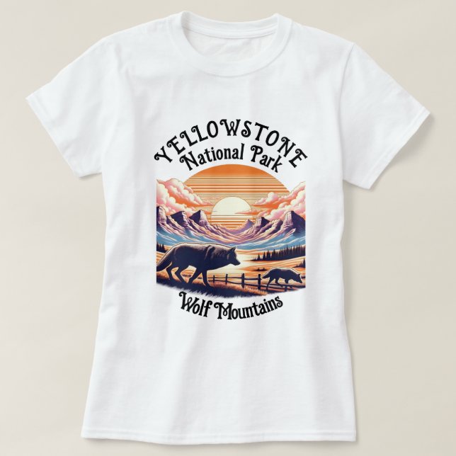Majestiskt emblem i nationalparken Yellowstone T Shirt (Design framsida)