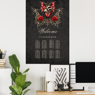 Majestiskt hjärta, ett gotiskt Romantik Poster