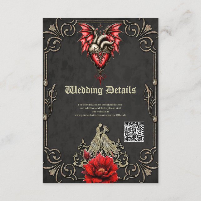 Majestiskt hjärta, ett gotiskt Romantik Tilläggskort (Framsida)