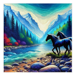 Majestiskt möte i Vibrant Valley Elegant Digital