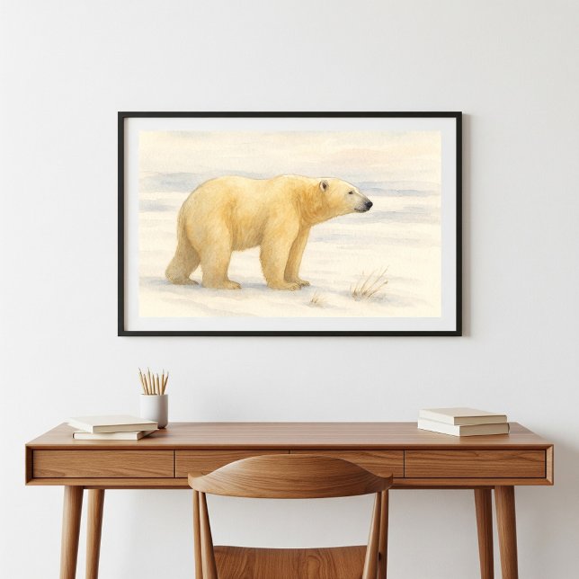 Majestiskt Polar Bear: Arktiskt viltlevande vatten Poster (Skapare uppladdad)