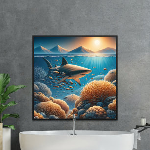 Majestiskt rovdjur: Hajar Havsdans Poster