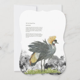 Majestiskt utrotningshotad Grått-kran