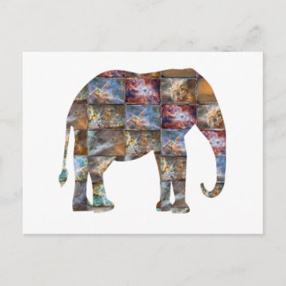 Majestiskt vänligt djur: elefant marble Tiles Vykort