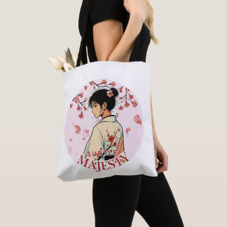 Majesty Anime Kimono Girl Cherry Blossom Tote Tygkasse