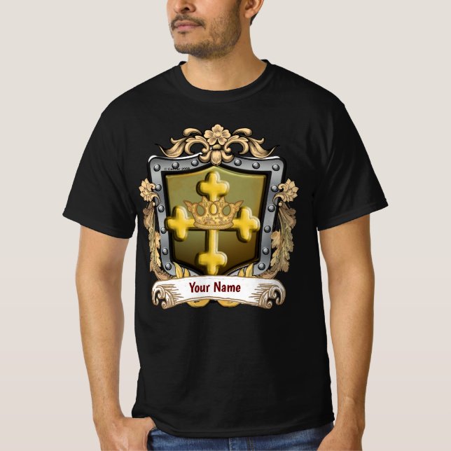Majesty Family Crest Surname T Shirt (Framsida)