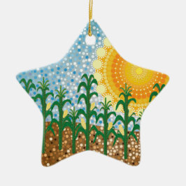 Majfält Julgransprydnad Keramik