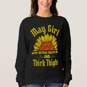 MajFlicka Med Tatueringar Snygga Ögon & Tjocka Lår T Shirt