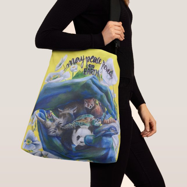 Majfred segrar på jordinternationellkonstnär axelväska (Närbild)