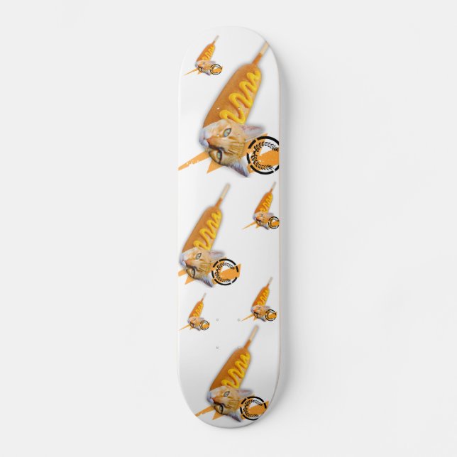 majhund kattskateboarden vid kartellen mini skateboard bräda 18,5 cm (Framsida)