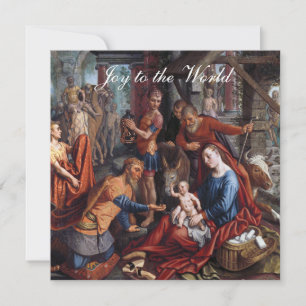 Maji tillbeder Jesus - Julhälsning Kort