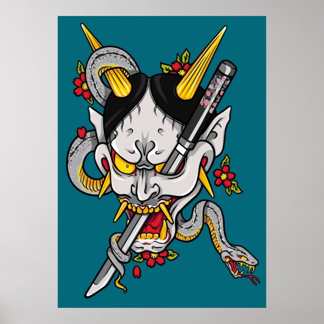 Majima Goro Hannya Poster (Framsidan)