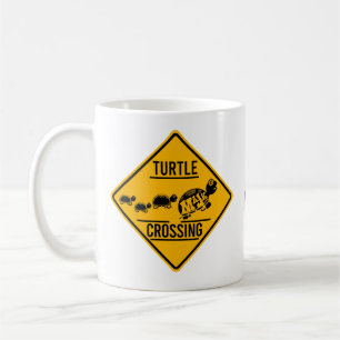 MaJk Turtle " Turtle cross" Yield-tecken keramiskt Kaffemugg