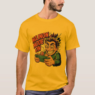 MAJNON MODE ON – Funny Gamer with 8‑Ball T Shirt