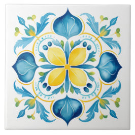 Majolica,blå plattor,sicilianska plattor,keramiskt kakelplatta