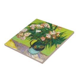 Majolica Burk Grenar Oleander Vincent van Gogh Kakelplatta