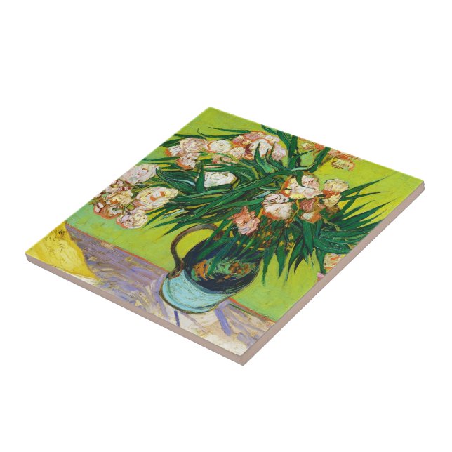 Majolica Burk Grenar Oleander Vincent van Gogh Kakelplatta (Sidan)