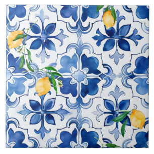Majolica,citron,sicilianska plattor, kakelplatta