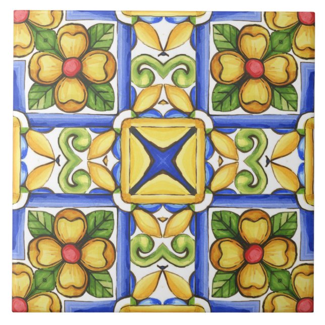 Majolica, Medelhavsbricka, Kakelplatta (Framsidan)