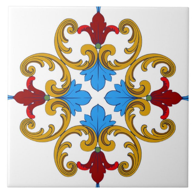 Majolica, Medelhavsbricka, Kakelplatta (Framsidan)