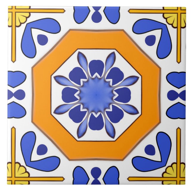 Majolica, Medelhavsbrickor Kakelplatta (Framsidan)
