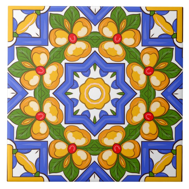 Majolica, Medelhavsbrickor Kakelplatta (Framsidan)