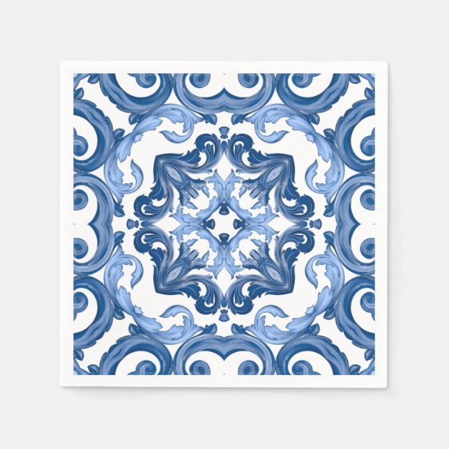 Majolica, Medelhavsbrickor Pappersservett (Framsidan)