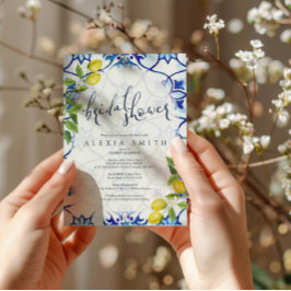 Majolica-plattorna inbjudningskort för möhippan Si