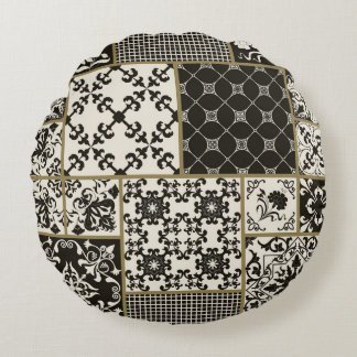 Majolica tiger islamiska motiv. rund kudde