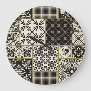 Majolica tiger islamiska motiv. stor klocka
