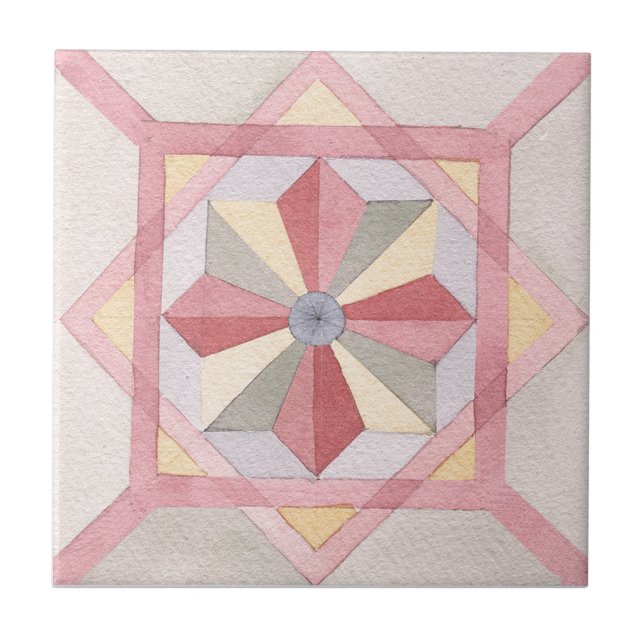 Majolica Watercolor Kakelplatta (Framsidan)