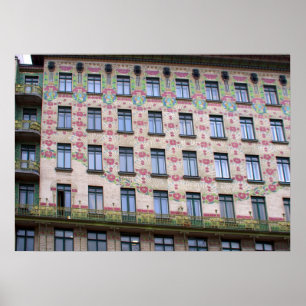 Majolikahaus Wien Österrike Poster