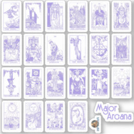 Major Arcana Sticker Lakan i Pastel Goth Lila Klistermärken