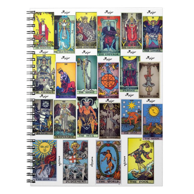 Major Arcana Tarot Spiral bärbar dator Anteckningsbok (Framsidan)