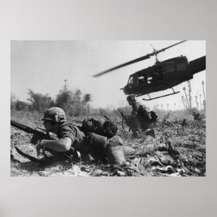 Major Crandall's UH-1D Helicopter i Vietnam Krig Poster