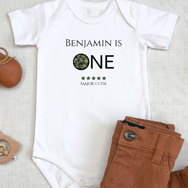 Major Cutie Baby Bodysuit Kids 1st Birthday T Shirt (Skapare uppladdad)