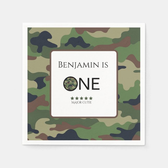 Major Cutie Paper Napkin Kids Birthday Pappersservett (Framsidan)