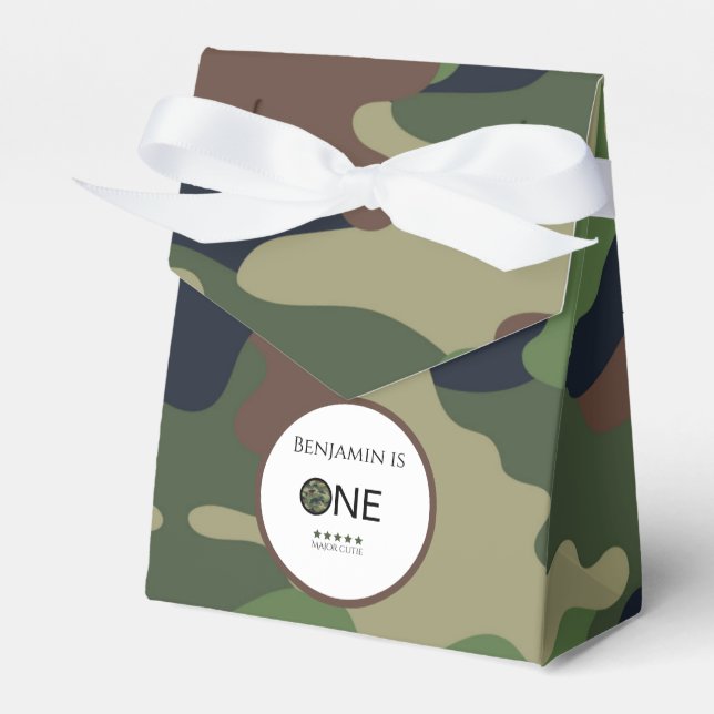 Major Cutie Party Favor Box Kids Birthday Presentaskar (Framsidan Sidan)