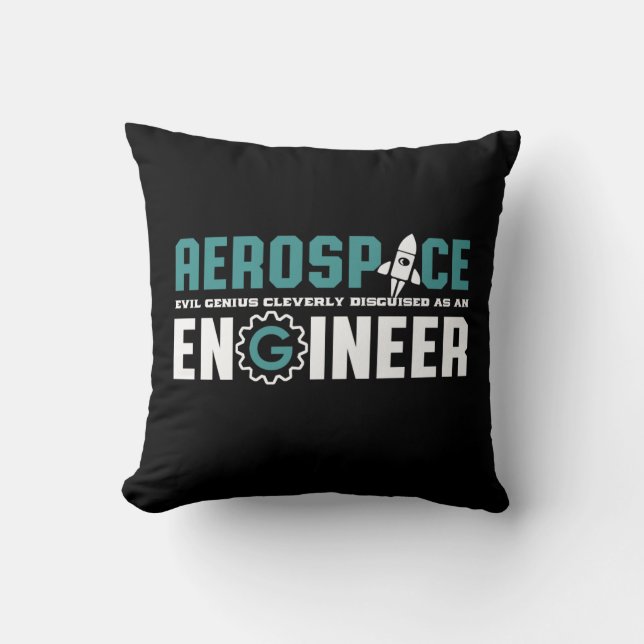 Major Geek Ingenjör Aerospace Engineering Major Kudde (Framsida)