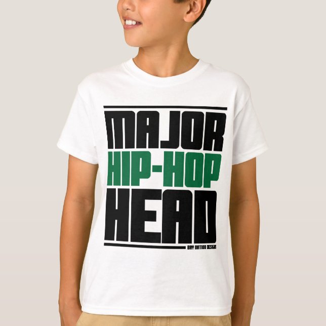 Major Hip hop Head Grönt Tröja (Framsida)