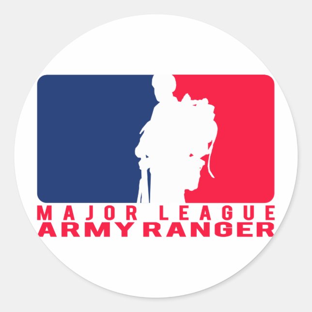 Major League Army Skogsvaktare Runt Klistermärke (Framsida)