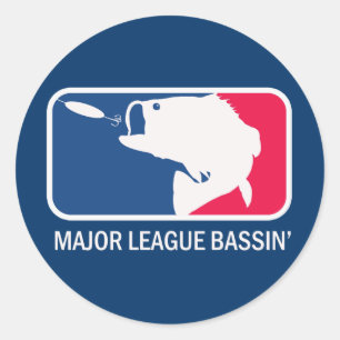Major League Bassin Largemouth Bass Angler Runt Klistermärke