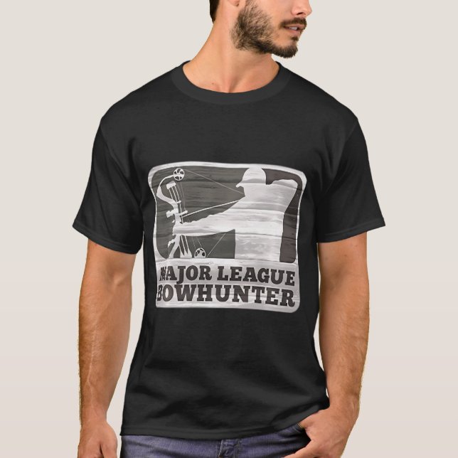 Major League Bowhunter Bow Hunting Baseball T Shirt (Framsida)