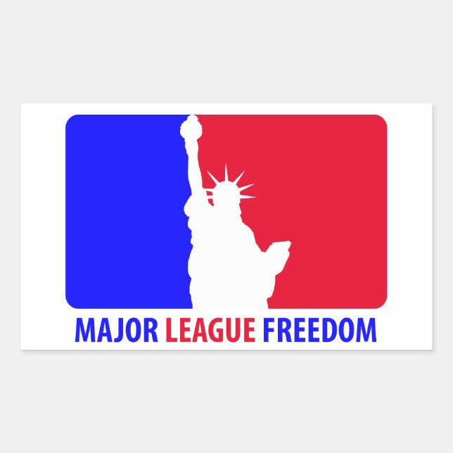 Major League Freedom Rektangulärt Klistermärke (Framsida)