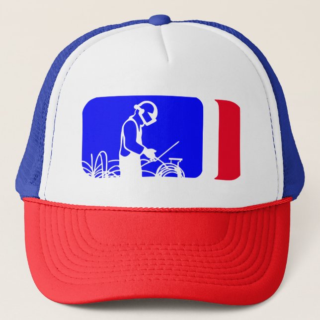 Major League Welder Sticker - Welding Logotyp Stil Keps (Framsida)
