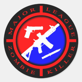 Major League Zombie Killer - vapen Runt Klistermärke