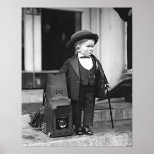 Major Mite, 1922. Gammalt foto Poster