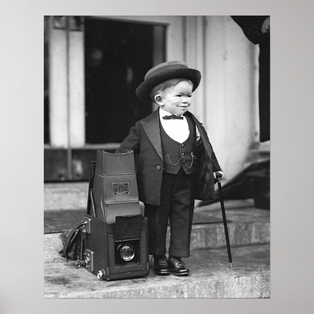 Major Mite, 1922. Gammalt foto Poster (Framsidan)