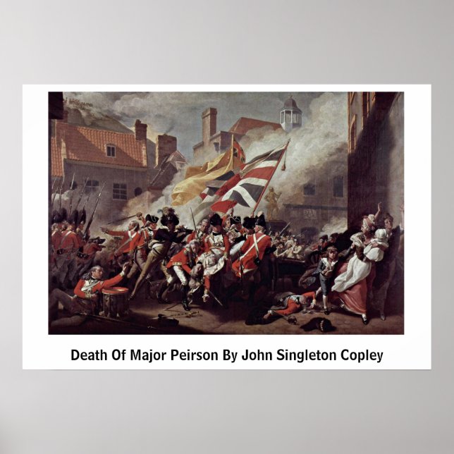 Major Peirsons död av John Singleton Copley Poster (Framsidan)